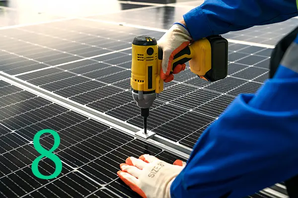 Verwijderen 8 zonnepanelen schuin dak incl. onderconstructie